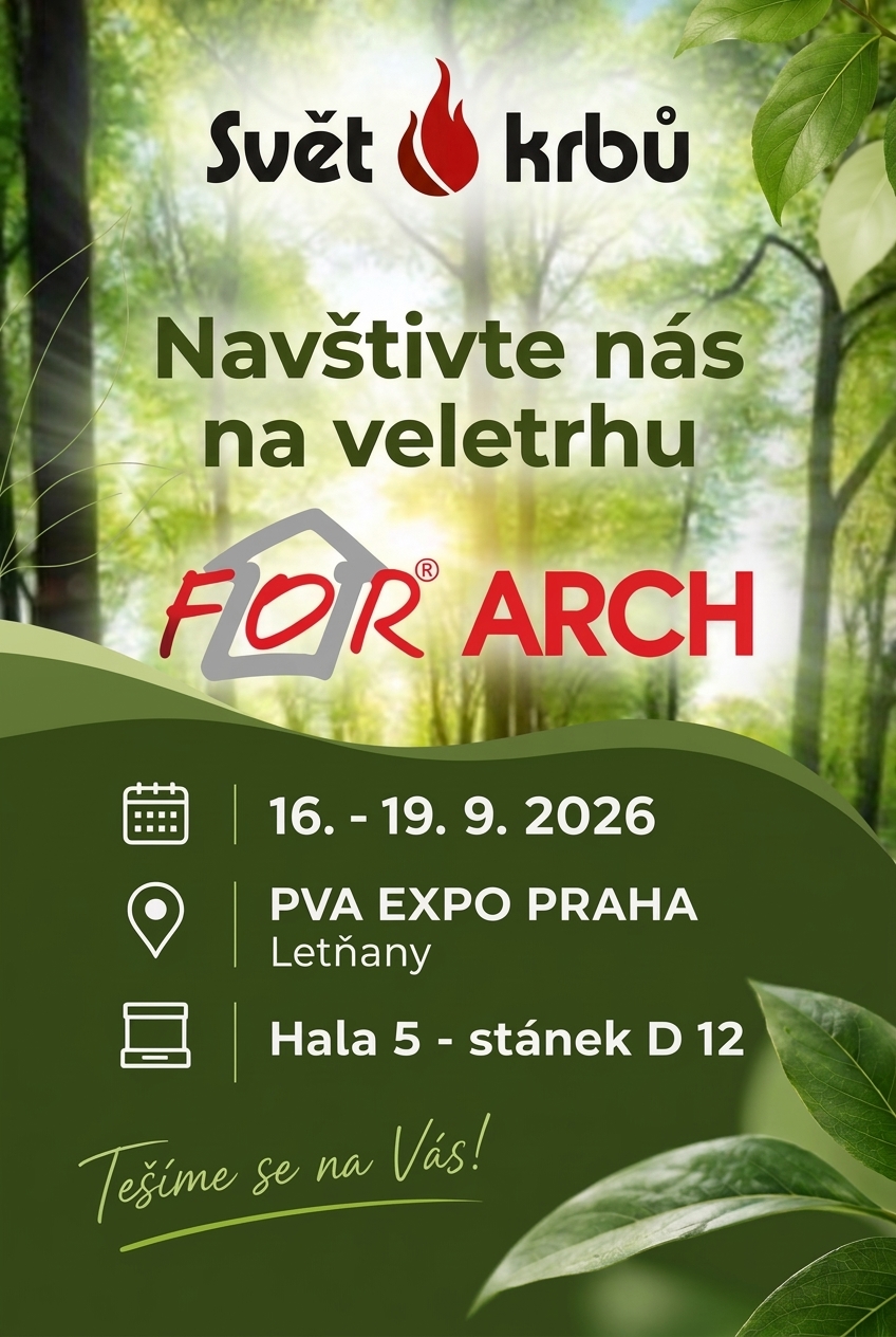 Navstivte nas na veletrhu FOR ARCH 16. - 19. 9. 2026, PVA EXPO Praha Letnany, hala 5, stanek D 12
